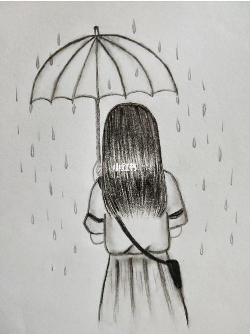 背影铅笔画_铅笔画_文化_绘画