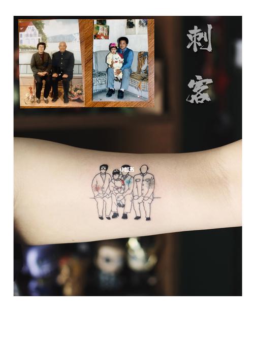 极简风一家四口_纹身_极简风_全家福_刺客纹身工作室自由行热门攻略