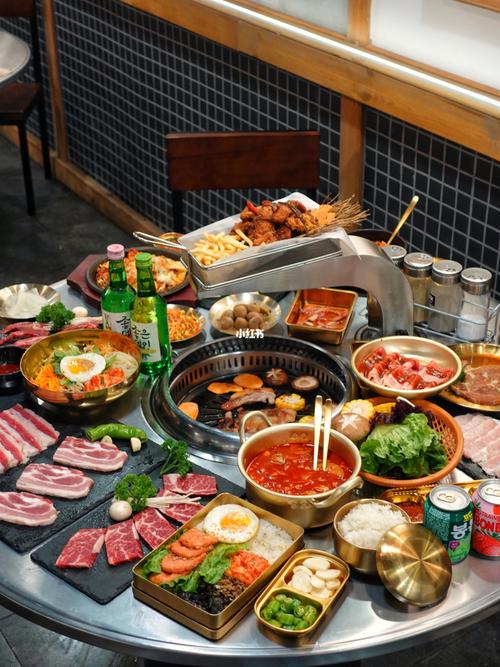 高清韩国首尔街道美食韩国首尔韩式烤肉烤肉店投资火锅烧烤图韩国代表