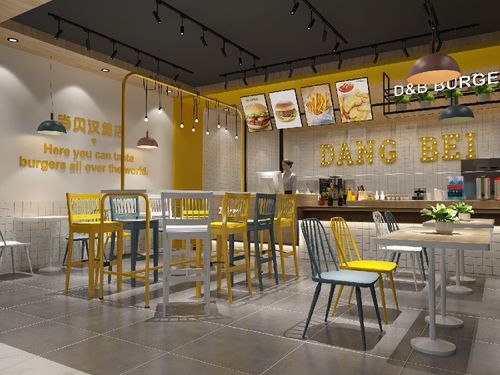30平汉堡店装修效果图