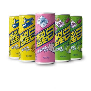 醒目菠萝啤汽水 330ml*12罐 醒目汽水碳酸饮料苹果水蜜桃菠萝味礼