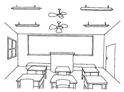 教室的图片简笔画