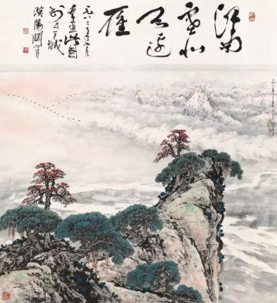 岭南画派代表人物关山月(1912-2000)作品 /以山水画闻名于世,坚持岭南