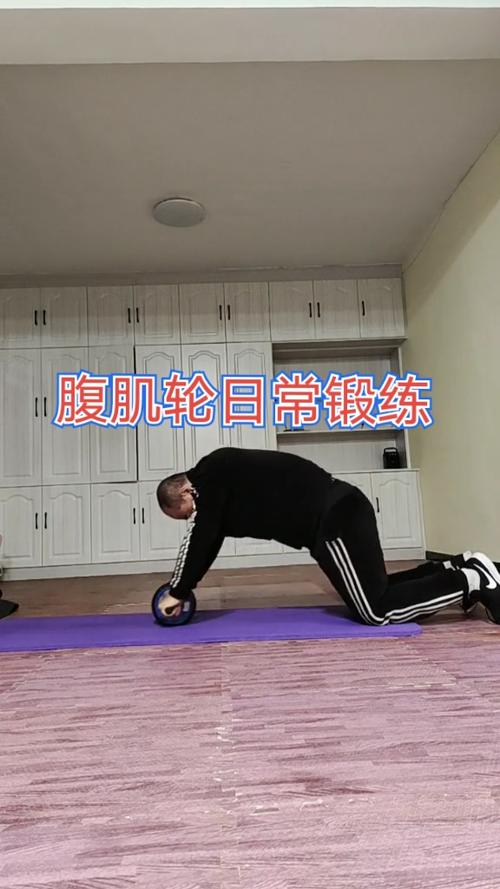跪姿腹肌轮日常锻炼你能做几个