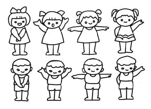 做广播操的人简笔画