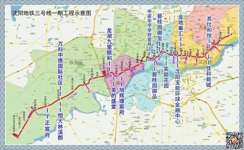 沈阳地铁3号线,那些黄金地段的学区房(中部篇)