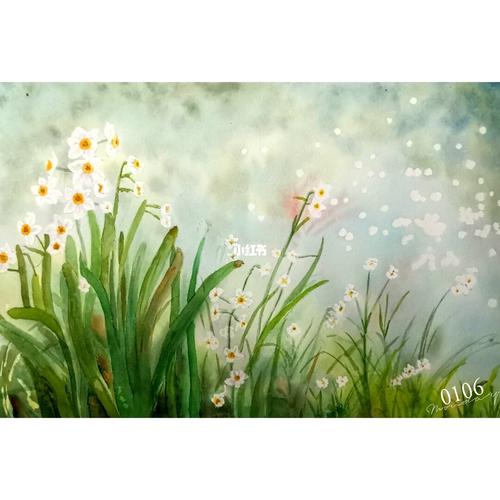 水彩-水仙花_水彩_绘画_水彩绘画_文化_绘画