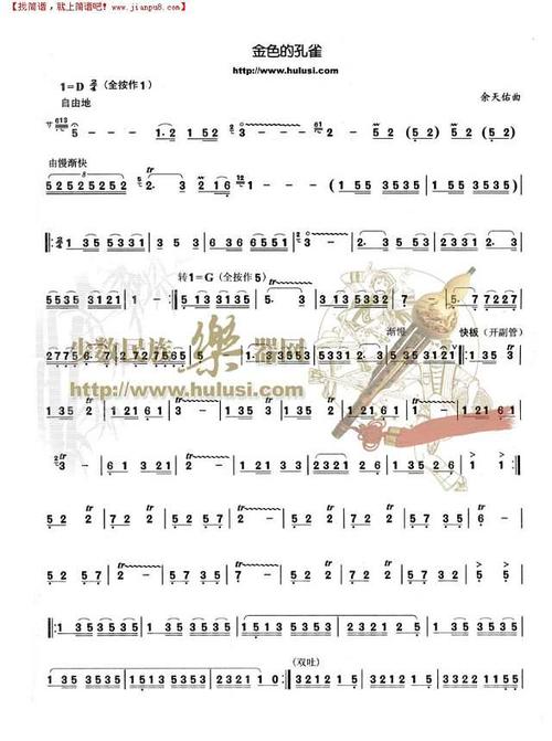 简谱吧 其他曲谱 >金色的孔雀其他曲谱  透过开满鲜花的月亮其他曲谱