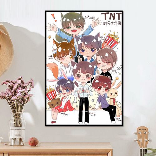 tnt时代少年diy数字油画手绘填色减压装饰挂画diy
