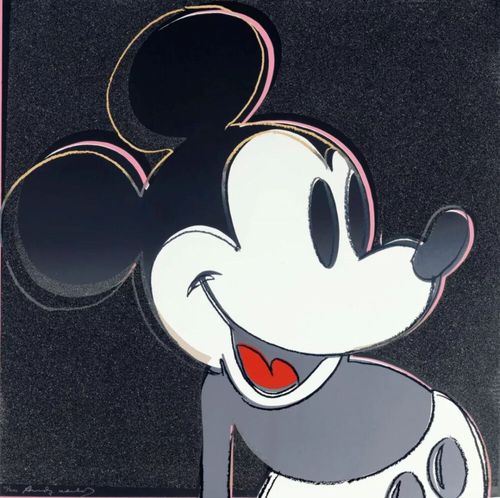 安迪·沃霍尔《mickey mouse, from myths》,丝网印刷,96.5×96.5cm