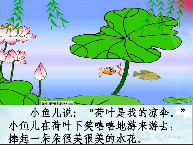 人教版小学一年级语文下册__14__荷叶圆圆__课件ppt