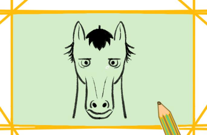 简单的马头简笔画要怎么画