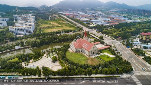 [正版商业] 航拍青岛李沧区东李村教堂