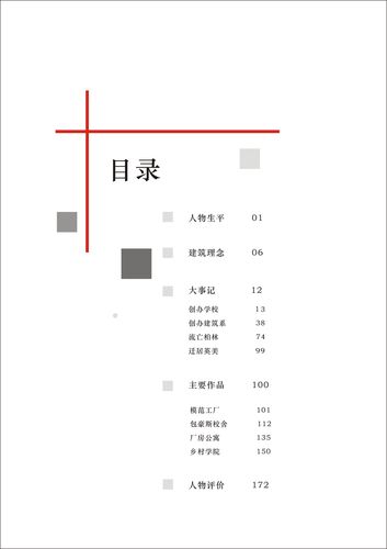 包豪斯 书籍 扉页 目录