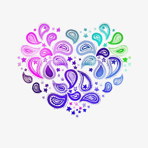 黑白爱心创意水滴爱心