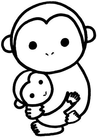 日本治愈系简笔画野生动物1