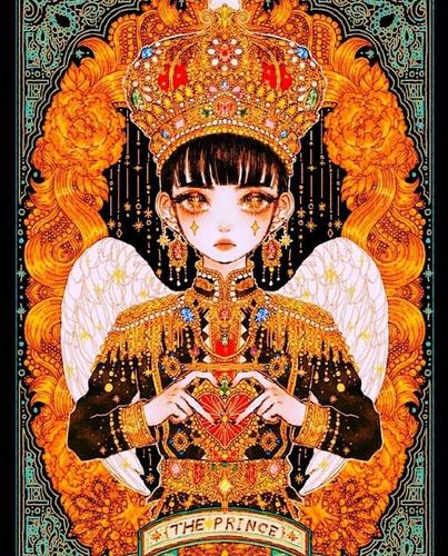 今日绘画艺术:一组华丽唯美的装饰性插图,细节满满,爱