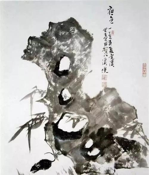 山水画,石头的画法,难得的好教程!_微国画_零二七艺考