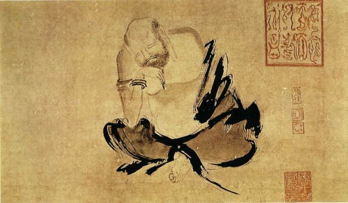 二祖调心图开大写意人物之先河