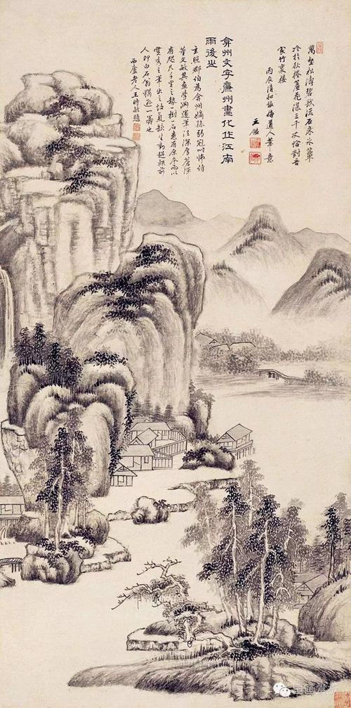 清初四王王鉴精品山水画作20幅