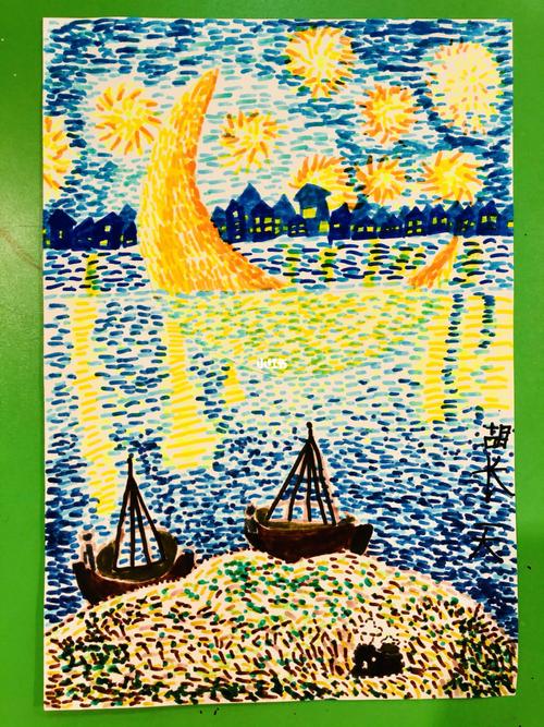 水彩笔点彩|创意儿童画_点彩_儿童画_水彩笔_绘画_画家_创意儿童画