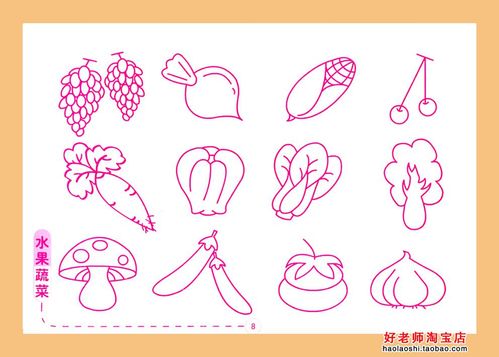 儿童简笔画:蔬菜水果大集合