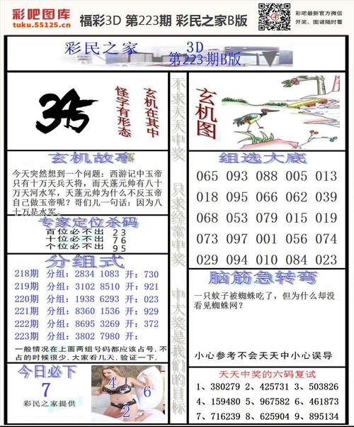 介绍:福彩3d彩民之家b版为您提供专家定位杀码,开奖后第一时间更新