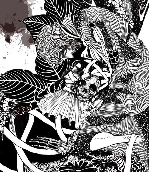 黑白插图(二_艺术家_插画_绘画_艺术_杂志_插图_潮流