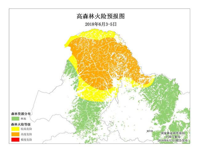 内蒙古和黑龙江高森林火险橙色预警
