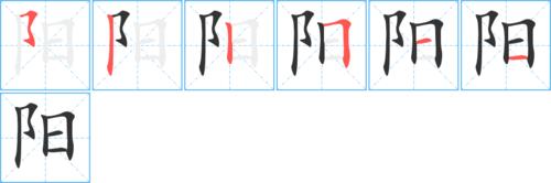 阳字基本信息笔顺繁体字拼音等