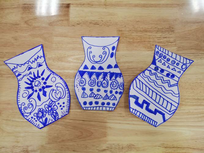 兰玻幼儿园樱桃班创意美术---------青花瓷