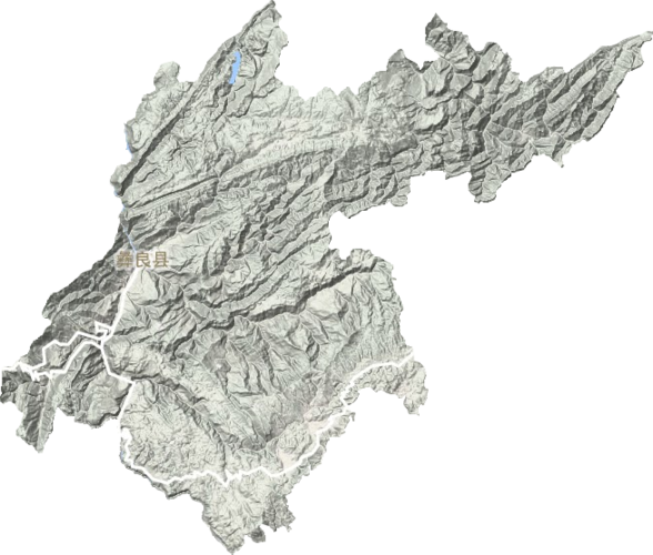 彝良县高清地形地图,彝良县高清谷歌地形地图