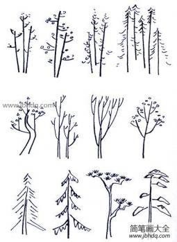 桃花树简笔画图片