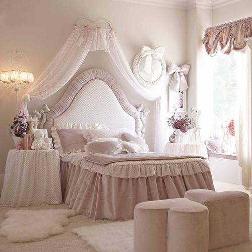 [特儿家居] 儿童实木衣柜欧式两门三门衣柜卧室实木收纳柜白色公主房