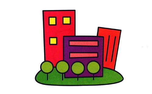 儿童建筑物简笔画教程 楼房的画法
