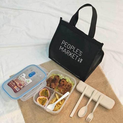 多格微波炉塑料饭盒成人分格密封保温饭盒袋学生长方形防漏便当盒视频