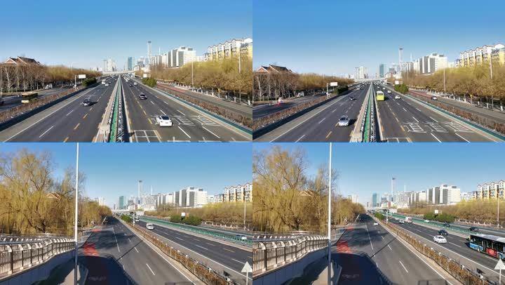 京通快速路北京国贸四惠东进京出京