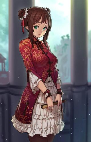 媚而不妖,放而不荡的二次元动漫壁纸(旗袍风)