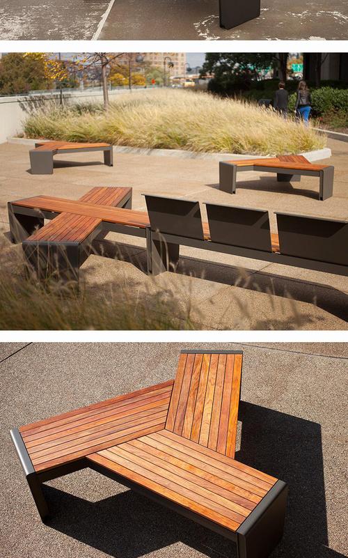 创意公园椅户外三角形休闲椅室外广场商场坐凳园林景区长椅可定制