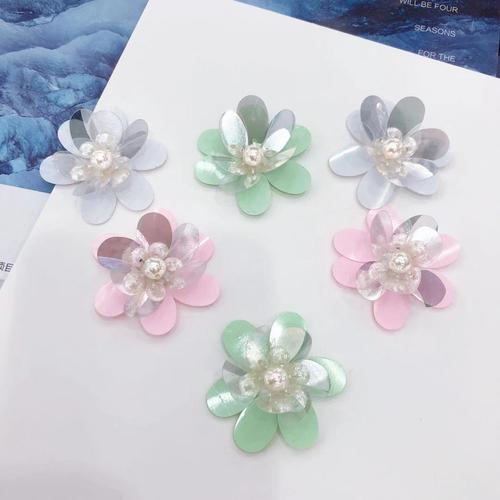 手工钉珠亮片花朵