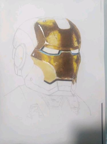 马克笔手绘钢铁侠马克3