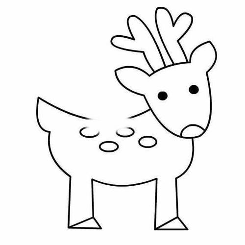 小鹿子简笔画图片范画