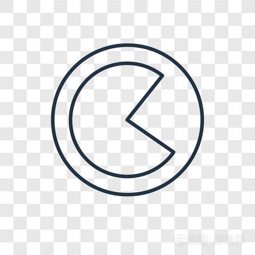 四分之三矢量图标简单和现代平面符号为网站, 移动, 标志, 应用程