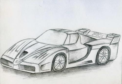 汽车-素描图集图片_儿童素描_少儿图库_儿童资源网