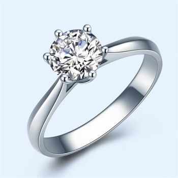 18k金六爪钻戒 图片色