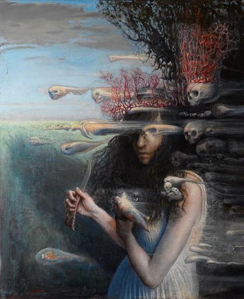 慎入诡异的超现实主义人体油画