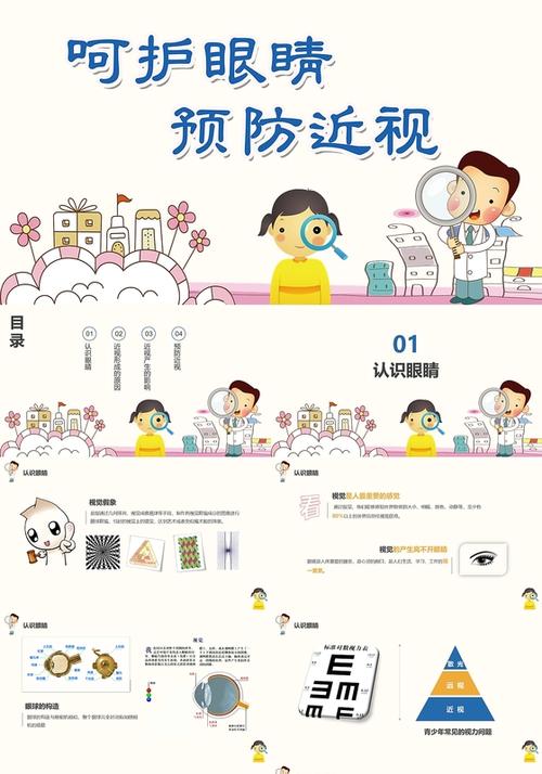 保护眼睛预防近视主题班会ppt模板