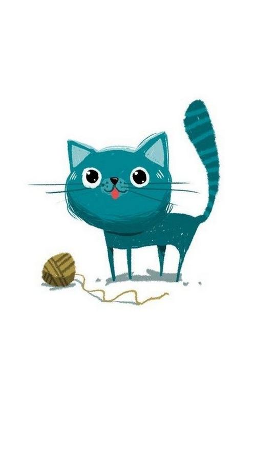 猫咪 插画 壁纸