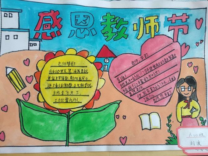 老师,您好——山阴八小教师节手抄报展示