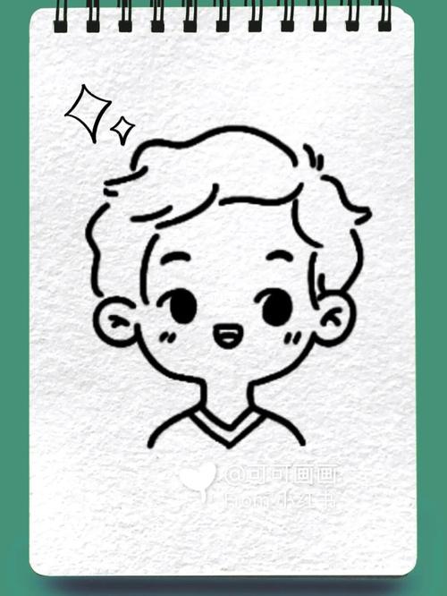 可爱男孩小头像卡通人物简单零基础_头像_卡通_简笔画